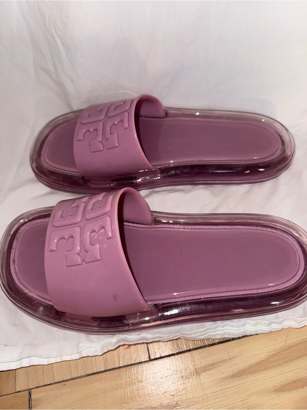 Tory Burch Bubblegum lavender/pink Logo Slide - Picture 3 of 4